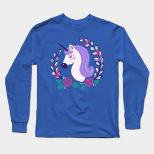 Purple Unicorn Long Sleeve T-Shirt